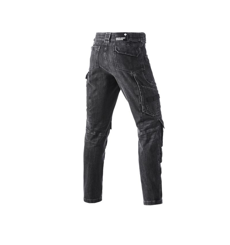 Pracovní kalhoty: Pracovní džíny cargo e.s.concrete + blackwashed 3