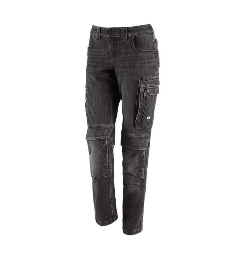 Pracovní kalhoty: Pracovní džíny cargo e.s.concrete, dámské + blackwashed 2