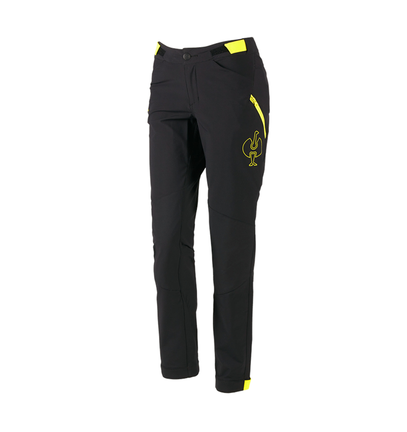 Pracovní kalhoty: Funkční kalhoty e.s.trail, dámské + černá/acidově žlutá 3