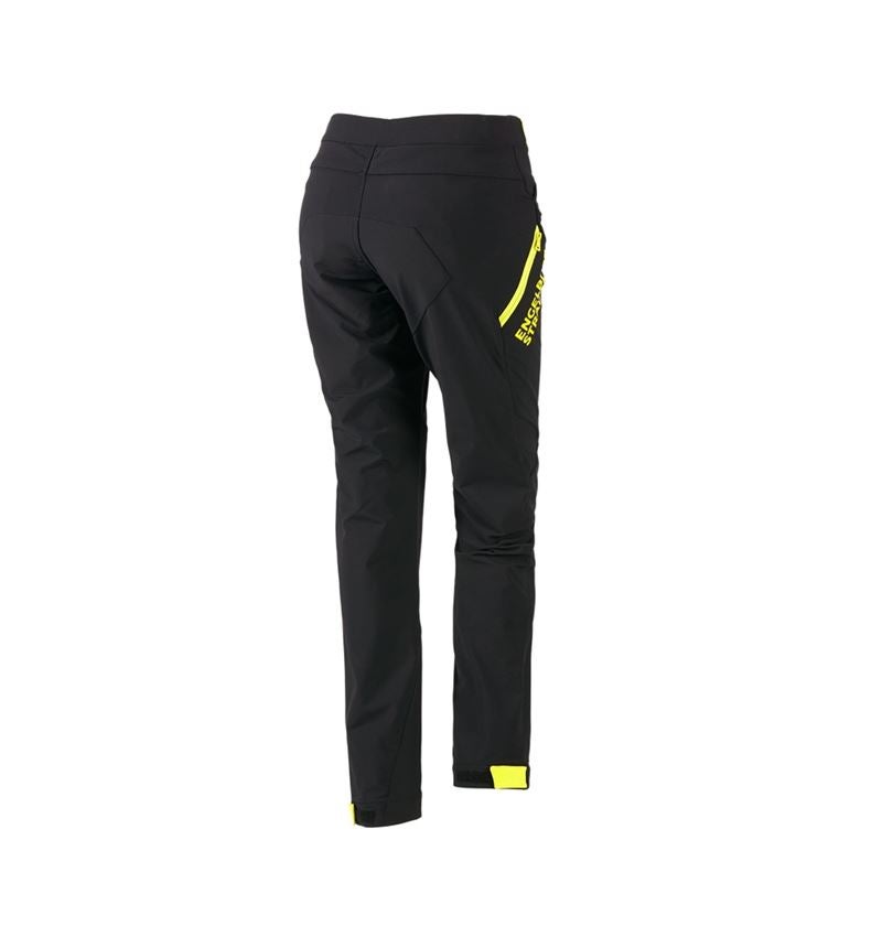 Pracovní kalhoty: Funkční kalhoty e.s.trail, dámské + černá/acidově žlutá 4