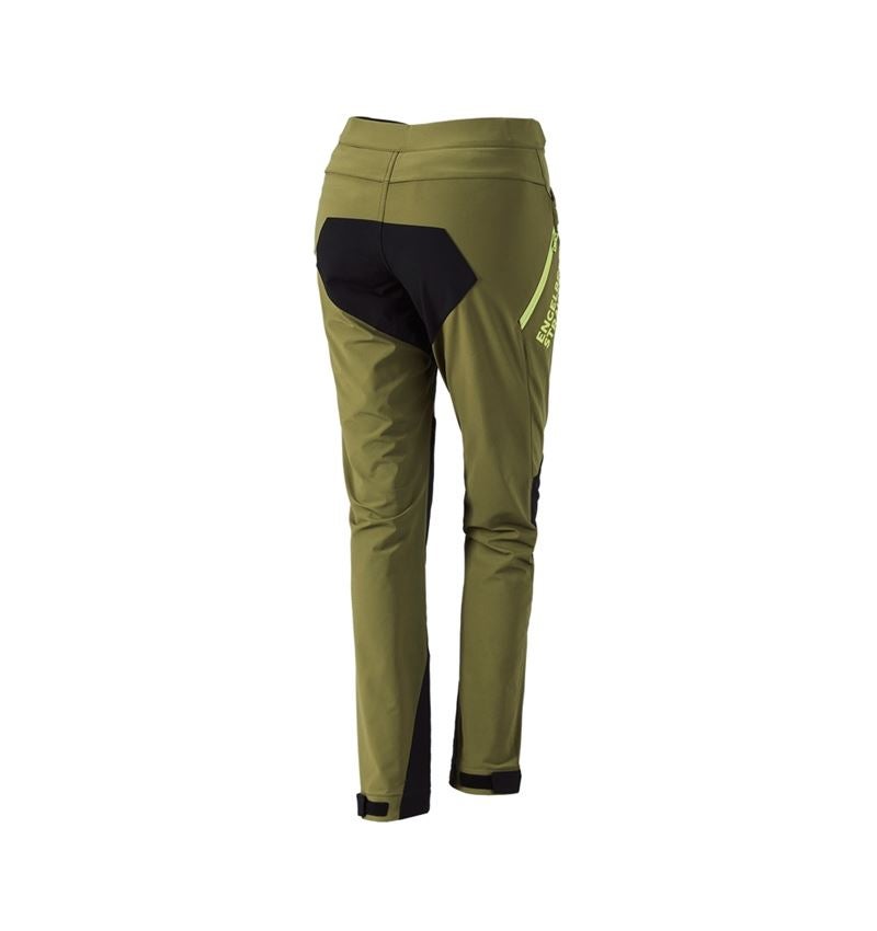 Pracovní kalhoty: Funkční kalhoty e.s.trail, dámské + jalovcová zelená/citronově zelená 3