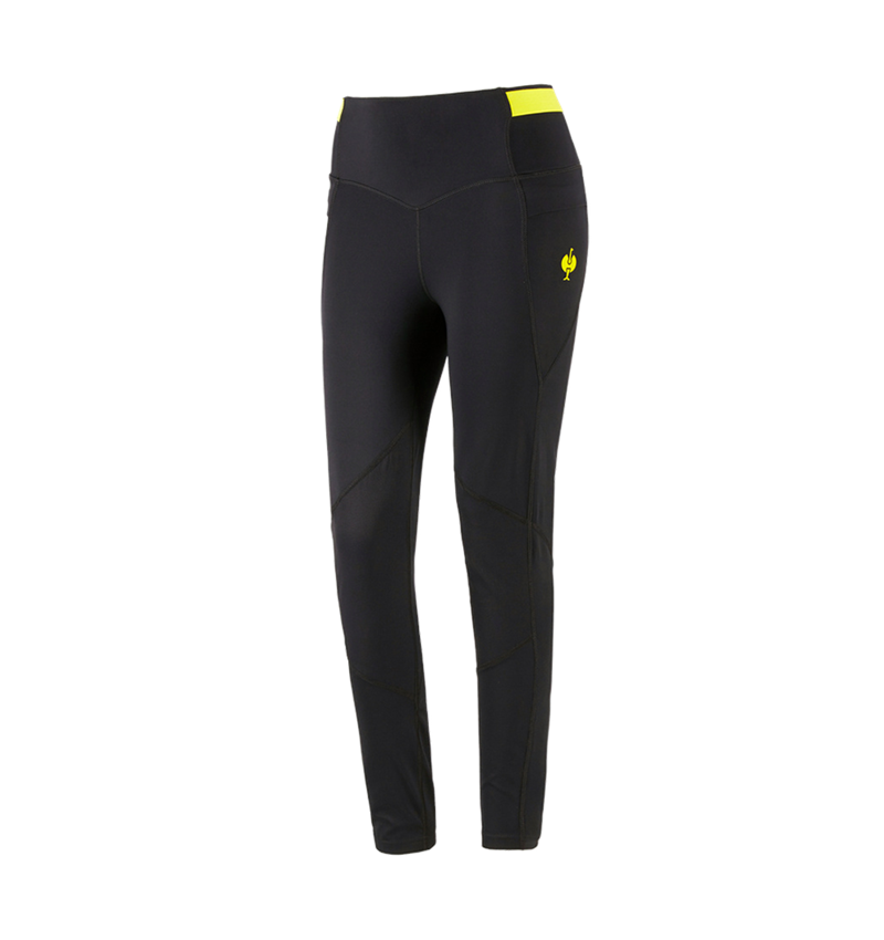 Pracovní kalhoty: Tréninkové legíny e.s.trail, dámská + černá/acidově žlutá 3