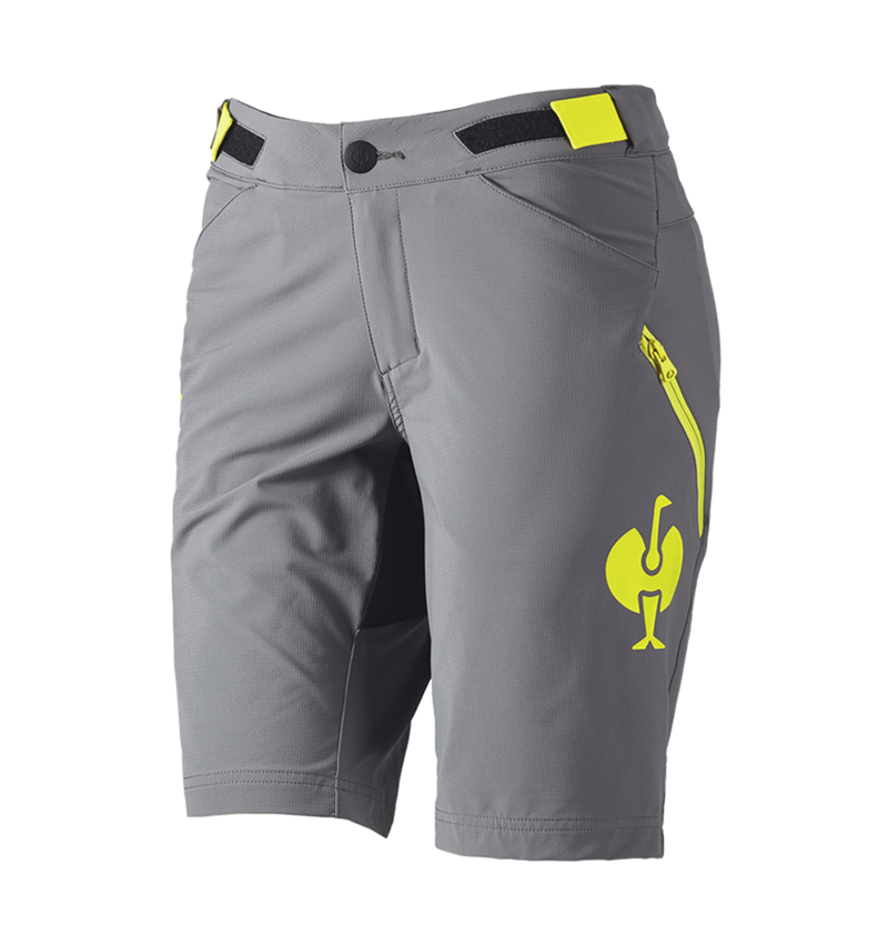 Pracovní kalhoty: Funkční šortky e.s.trail, dámské + čedičově šedá/acidově žlutá 3
