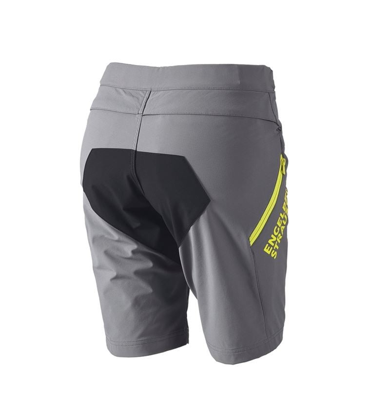Pracovní kalhoty: Funkční šortky e.s.trail, dámské + čedičově šedá/acidově žlutá 4