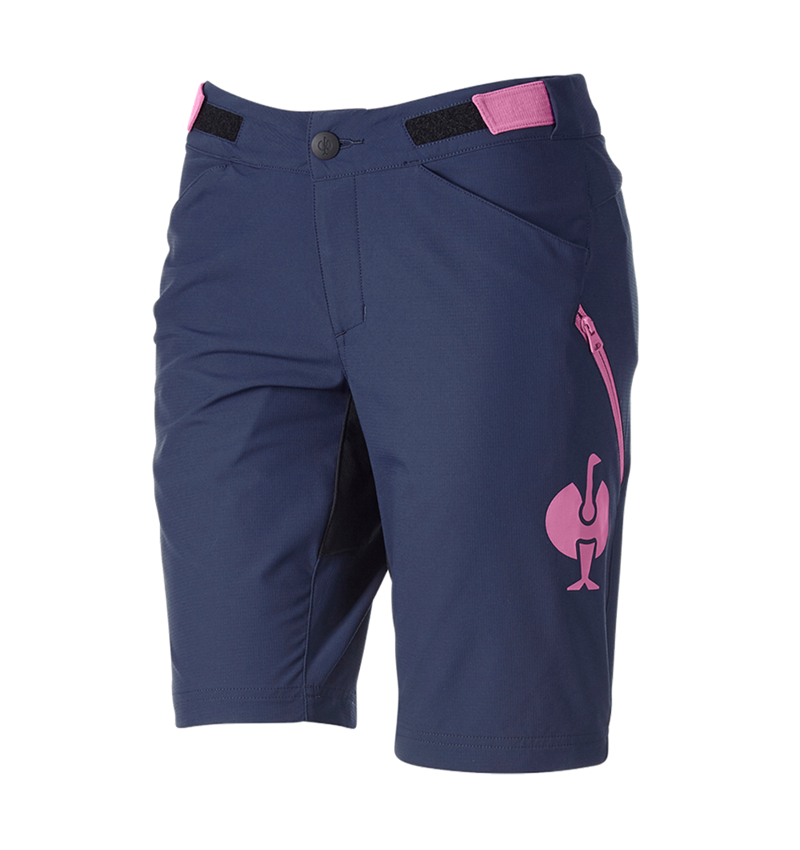 Pracovní kalhoty: Funkční šortky e.s.trail, dámské + hlubinněmodrá/tara pink 3