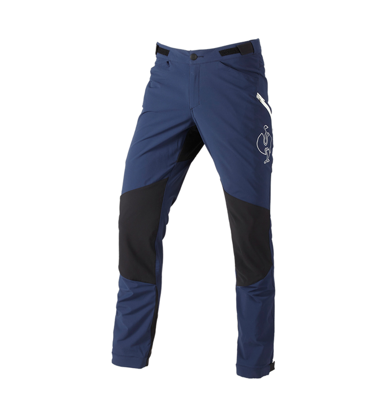 Pracovní kalhoty: Funkční kalhoty e.s.trail + hlubinná modrá/bílá 3