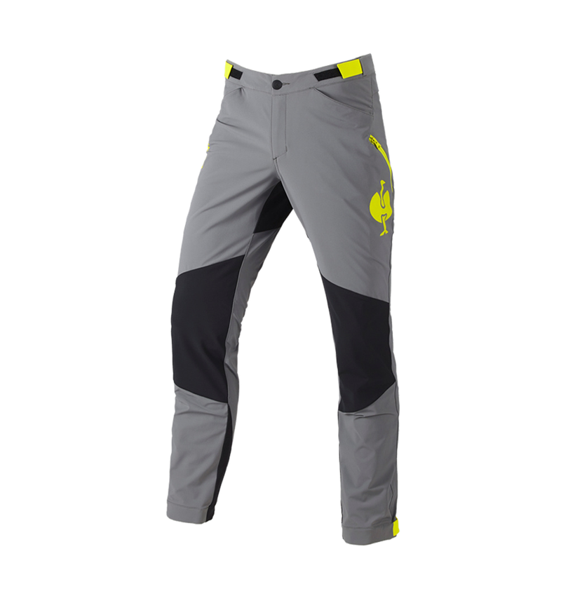 Pracovní kalhoty: Funkční kalhoty e.s.trail + čedičově šedá/acidově žlutá 3
