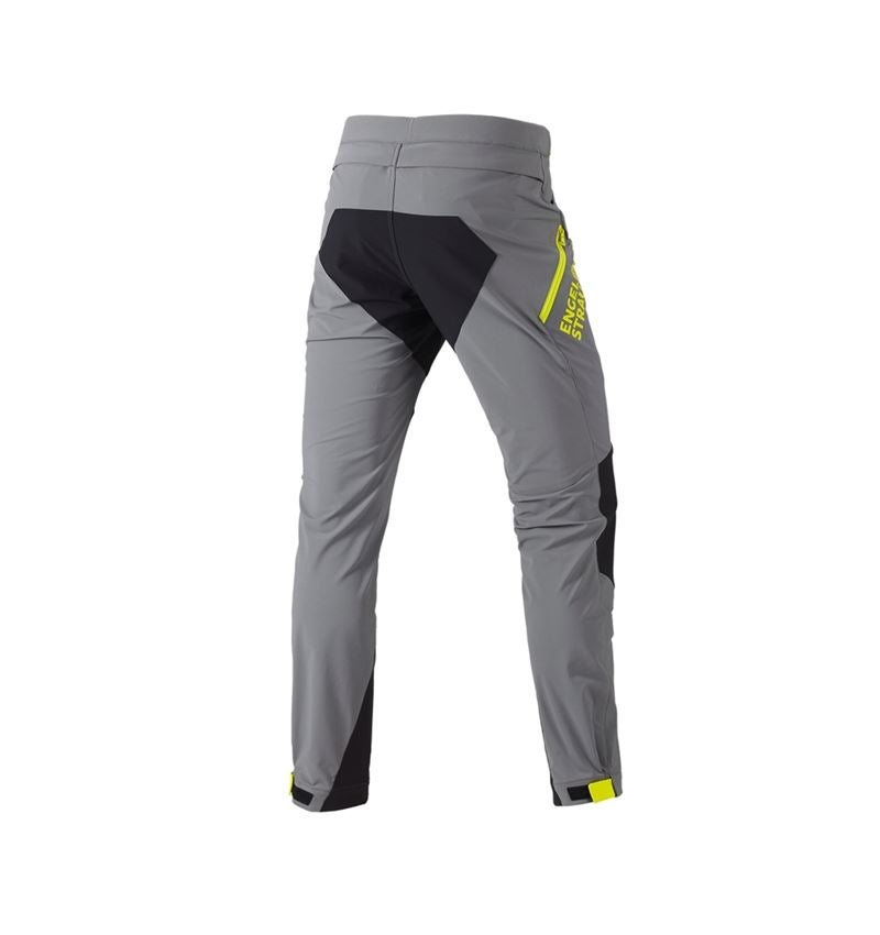 Pracovní kalhoty: Funkční kalhoty e.s.trail + čedičově šedá/acidově žlutá 4