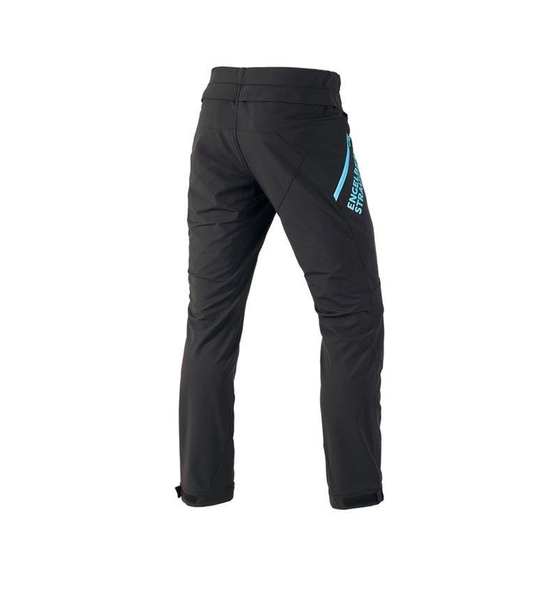 Pracovní kalhoty: Funkční kalhoty e.s.trail + černá/lazuritová tyrkysová 3