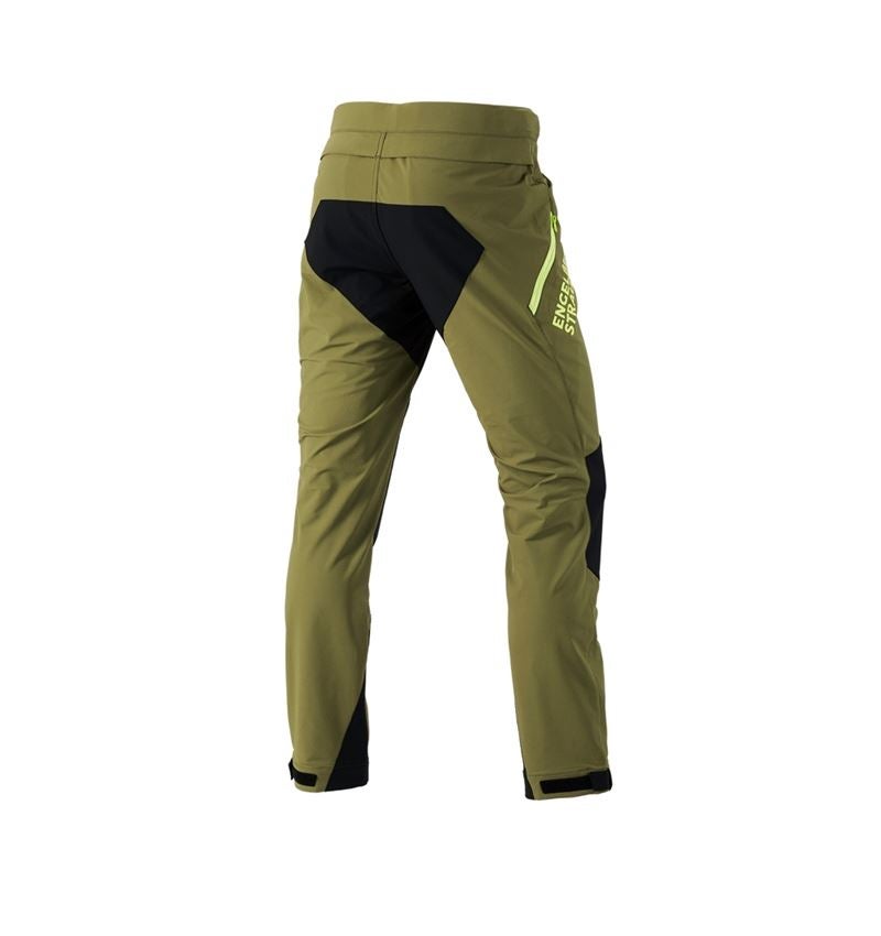 Pracovní kalhoty: Funkční kalhoty e.s.trail + jalovcová zelená/citronově zelená 3
