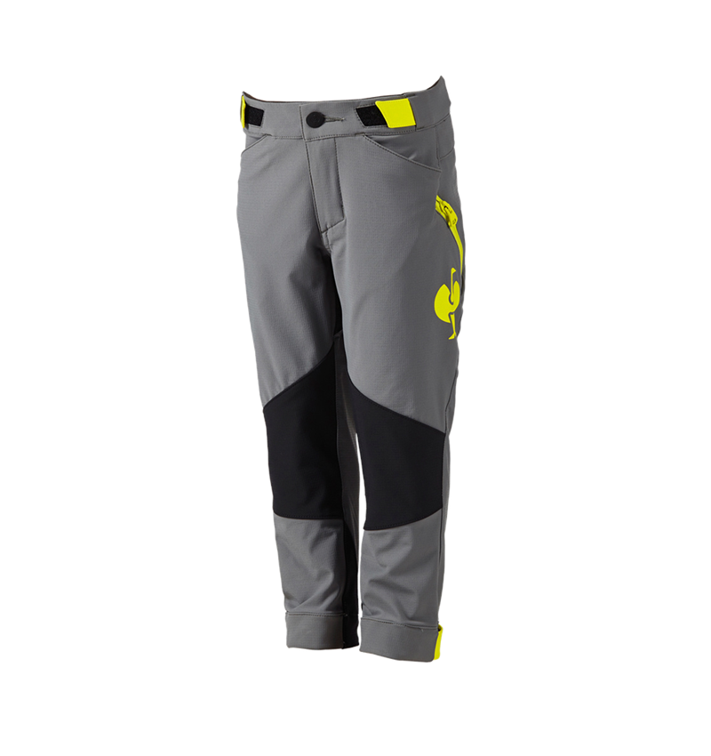 Kalhoty: Funkční kalhoty e.s.trail, dětská + čedičově šedá/acidově žlutá 3