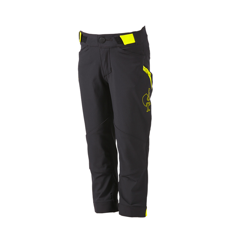 Kalhoty: Funkční kalhoty e.s.trail, dětská + černá/acidově žlutá 3
