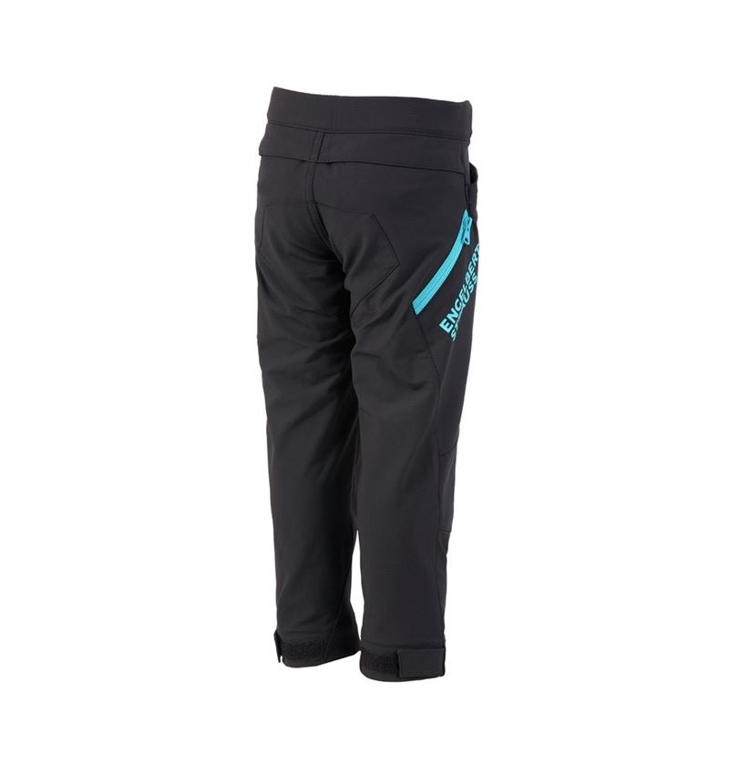 Kalhoty: Funkční kalhoty e.s.trail, dětská + černá/lazuritová tyrkysová 3