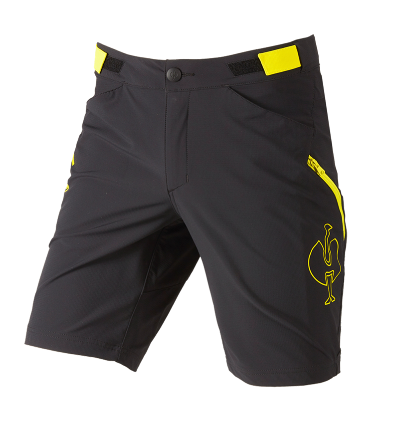 Pracovní kalhoty: Funkční šortky e.s.trail + černá/acidově žlutá 3