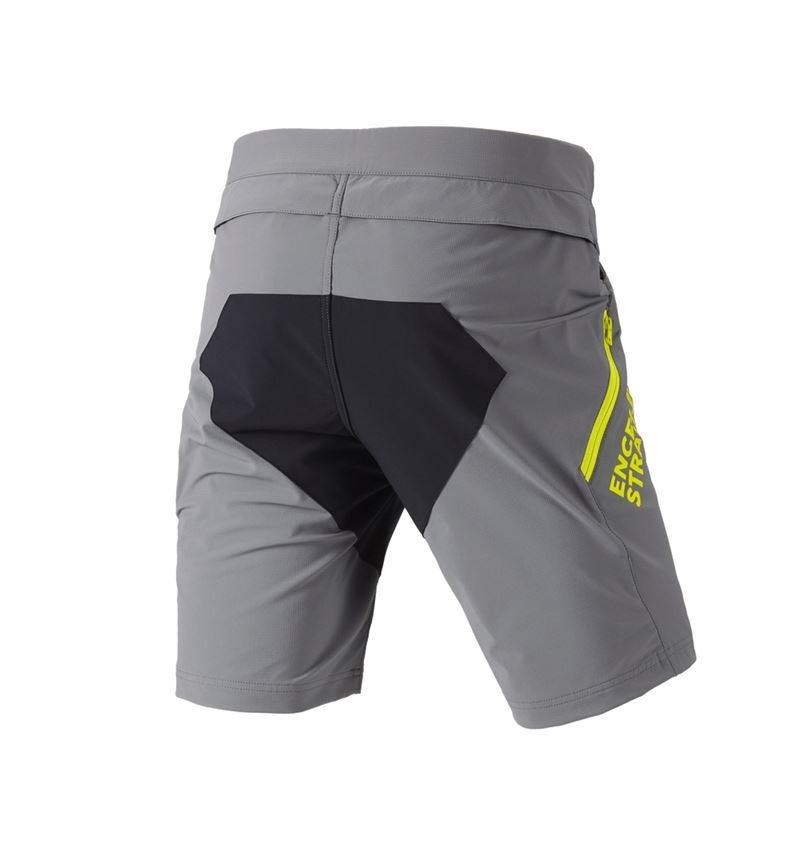 Pracovní kalhoty: Funkční šortky e.s.trail + čedičově šedá/acidově žlutá 4