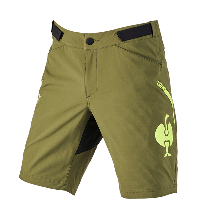 Pracovní kalhoty: Funkční šortky e.s.trail + jalovcová zelená/citronově zelená 2