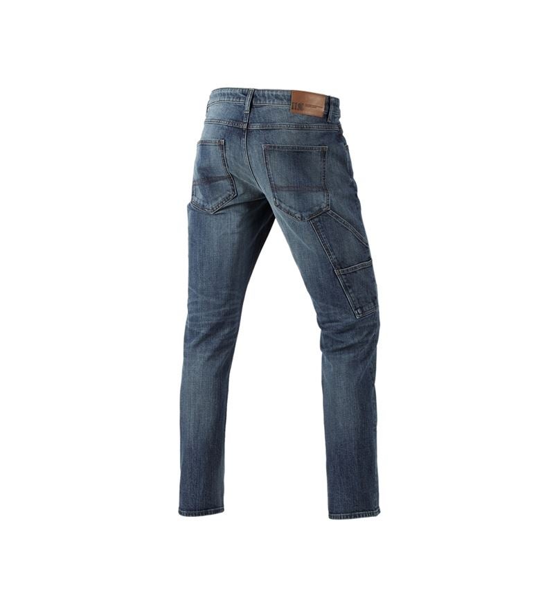 Pracovní kalhoty: e.s. Džíny s 5 kapsami na skládací metr + mediumwashed 2
