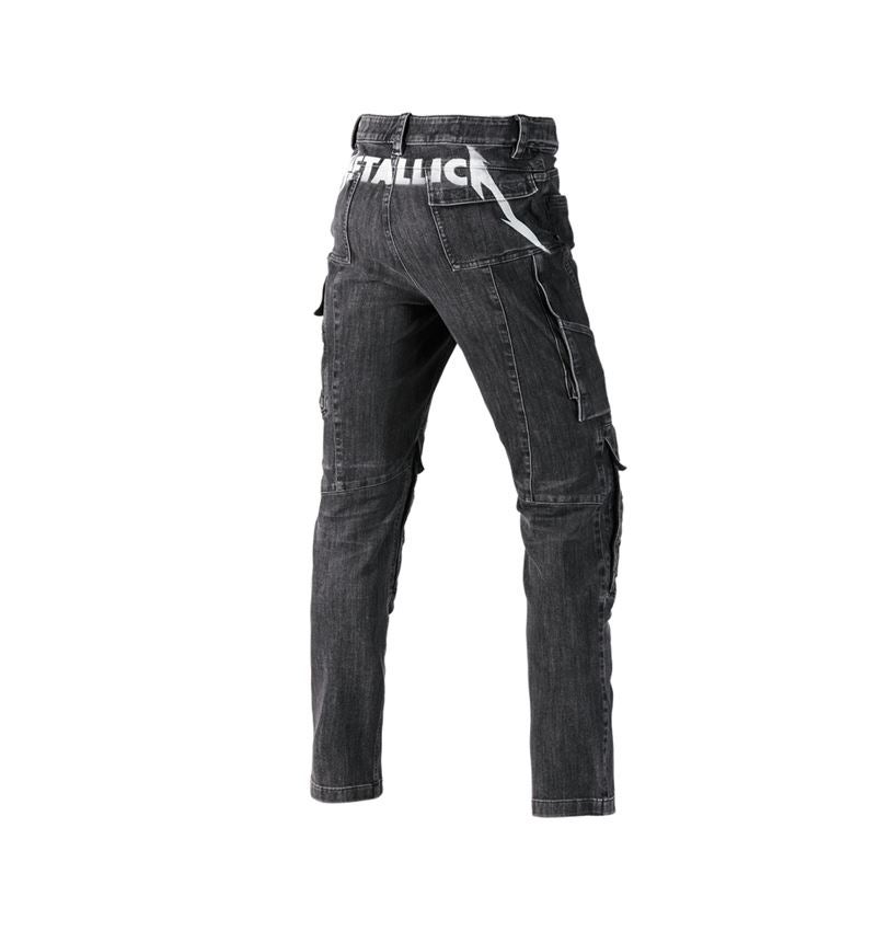 Oděvy: Metallica denim pants + blackwashed 4