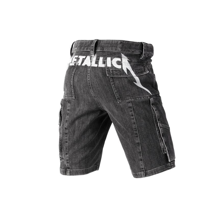 Oděvy: Metallica denim shorts + blackwashed 4