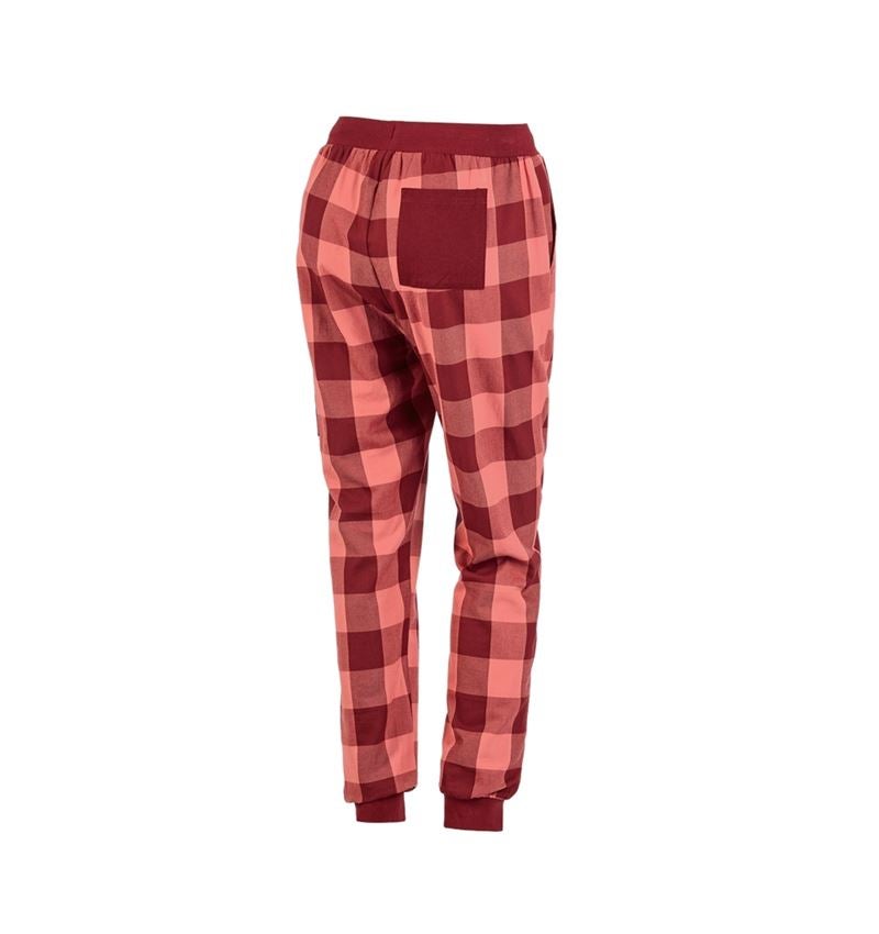 Doplňky: e.s. Pyžamo kalhoty, dámské + burgundská/pastelová červená 3