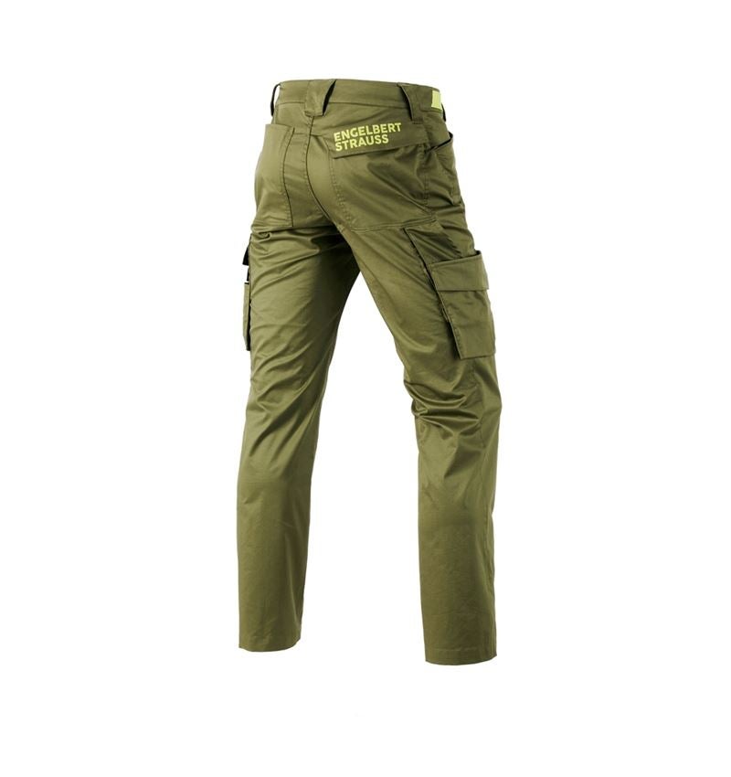 Pracovní kalhoty: Cargo kalhoty e.s.trail + jalovcová zelená/citronově zelená 3