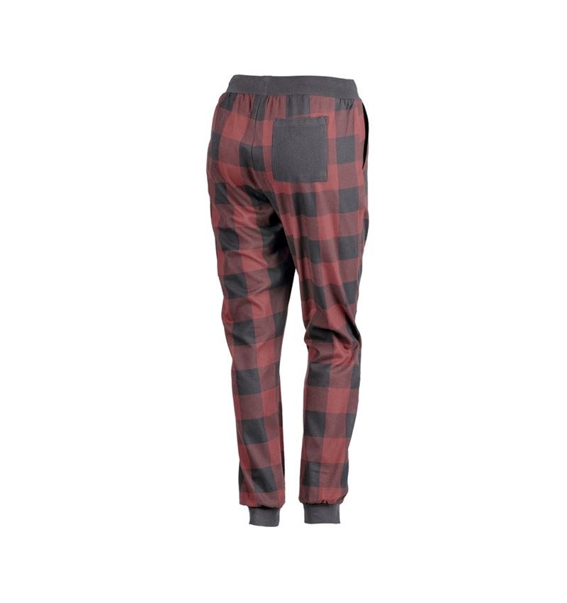 Doplňky: e.s. Pyžamo kalhoty, dámské + oxidově červená/karbonová šedá 6