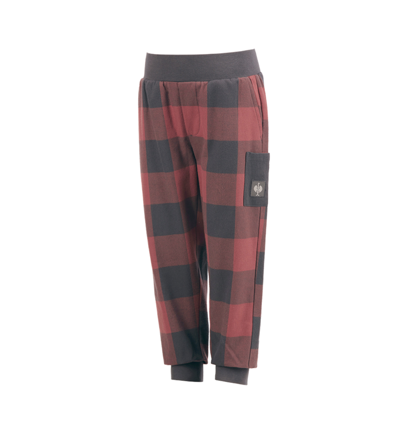 Doplňky: e.s. Pyžamo kalhoty, dětská + oxidově červená/karbonová šedá 4