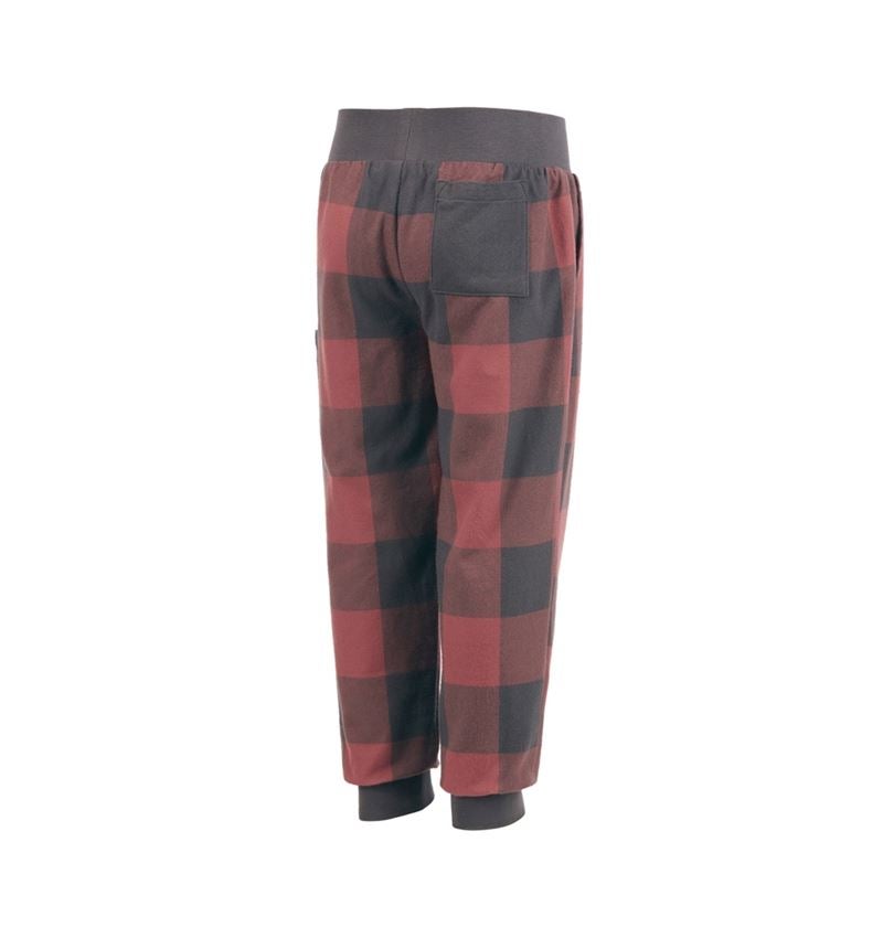 Doplňky: e.s. Pyžamo kalhoty, dětská + oxidově červená/karbonová šedá 5