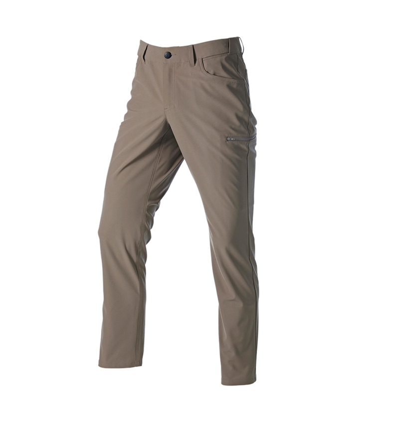 Oděvy: Pracovní kalhoty s 5 kapsami Chino e.s.work&travel + stínově hnědá 4