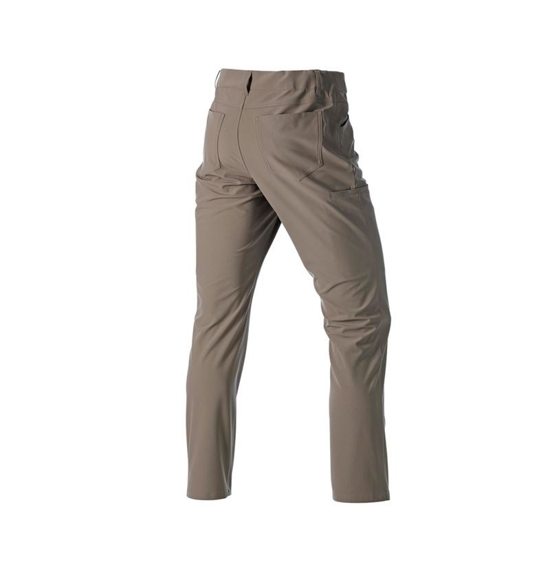 Pracovní kalhoty: Pracovní kalhoty s 5 kapsami Chino e.s.work&travel + stínově hnědá 5
