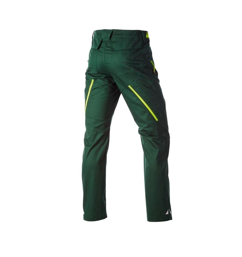 Pracovní kalhoty: Kalhoty s více kapsami e.s.ambition + zelená/výstražná žlutá 6