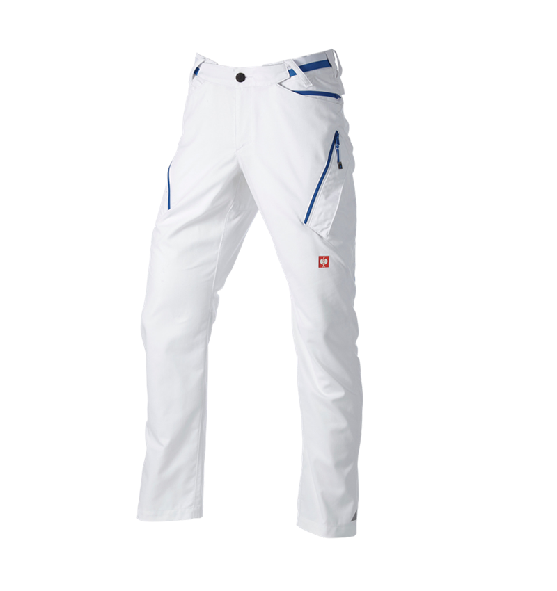 Pracovní kalhoty: Kalhoty s více kapsami e.s.ambition + bílá/enciánově modrá 7