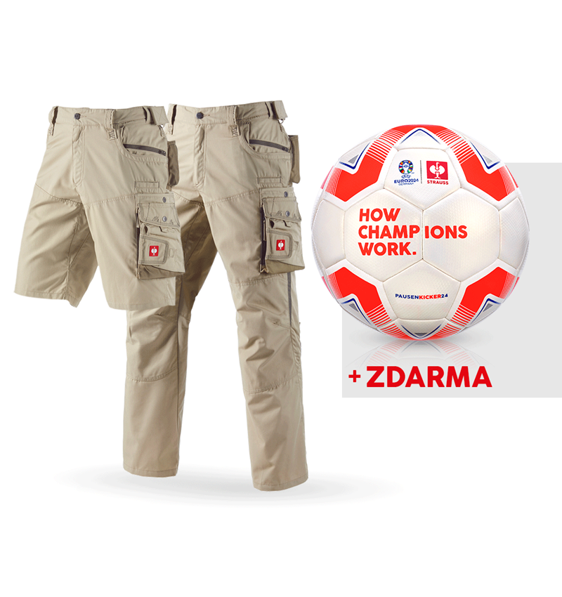 Spolupráce: SADA: Kalhoty e.s.motion léto + šortky + fotbalový + písková/khaki/kámen
