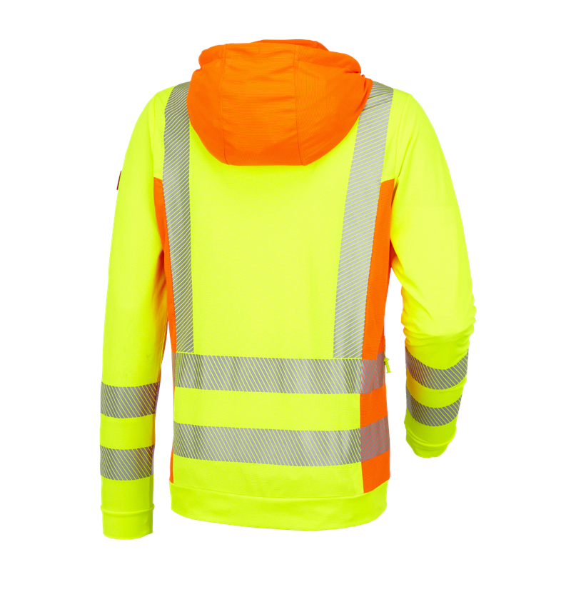 Pracovní bundy: Výstražná funkční bunda s kapucí e.s.motion 2020 + výstražná žlutá/výstražná oranžová 3