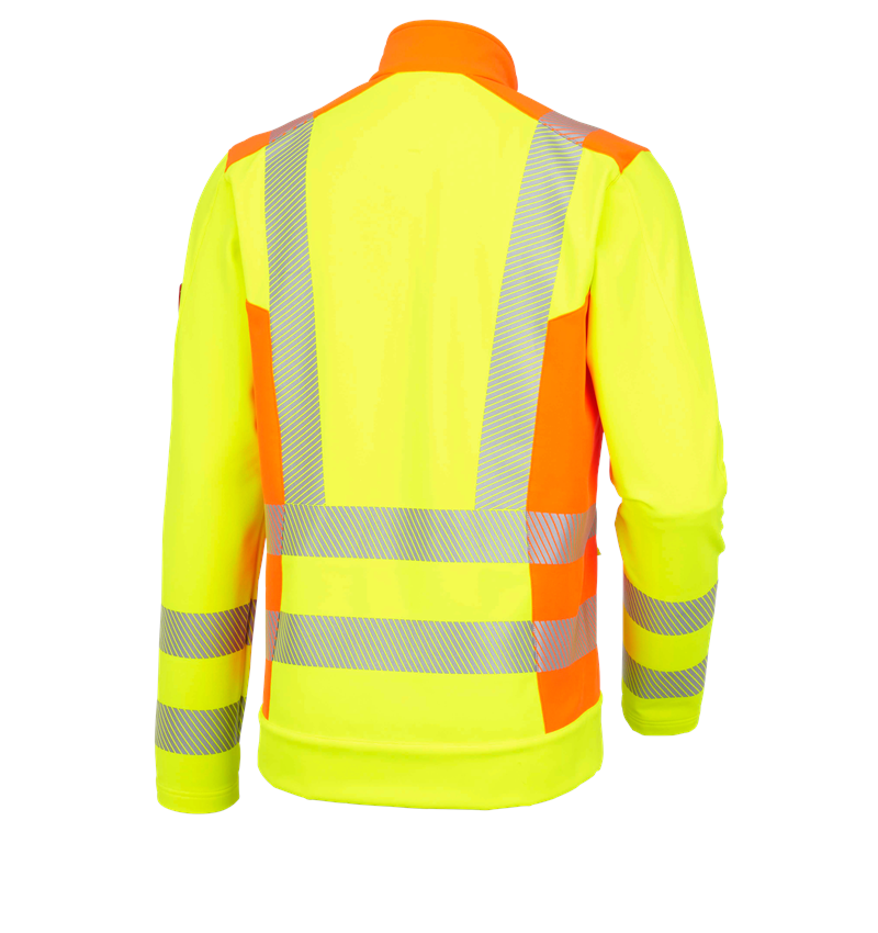 Pracovní bundy: Výstražná softshell.bunda softlight e.s.motion2020 + výstražná žlutá/výstražná oranžová 3