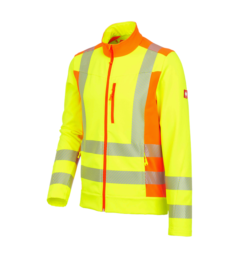Pracovní bundy: Výstražná softshell.bunda softlight e.s.motion2020 + výstražná žlutá/výstražná oranžová 2