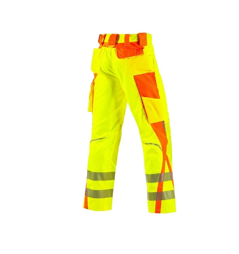 Pracovní kalhoty: Výstražné kalhoty do pasu e.s.motion 2020 + výstražná žlutá/výstražná oranžová 3