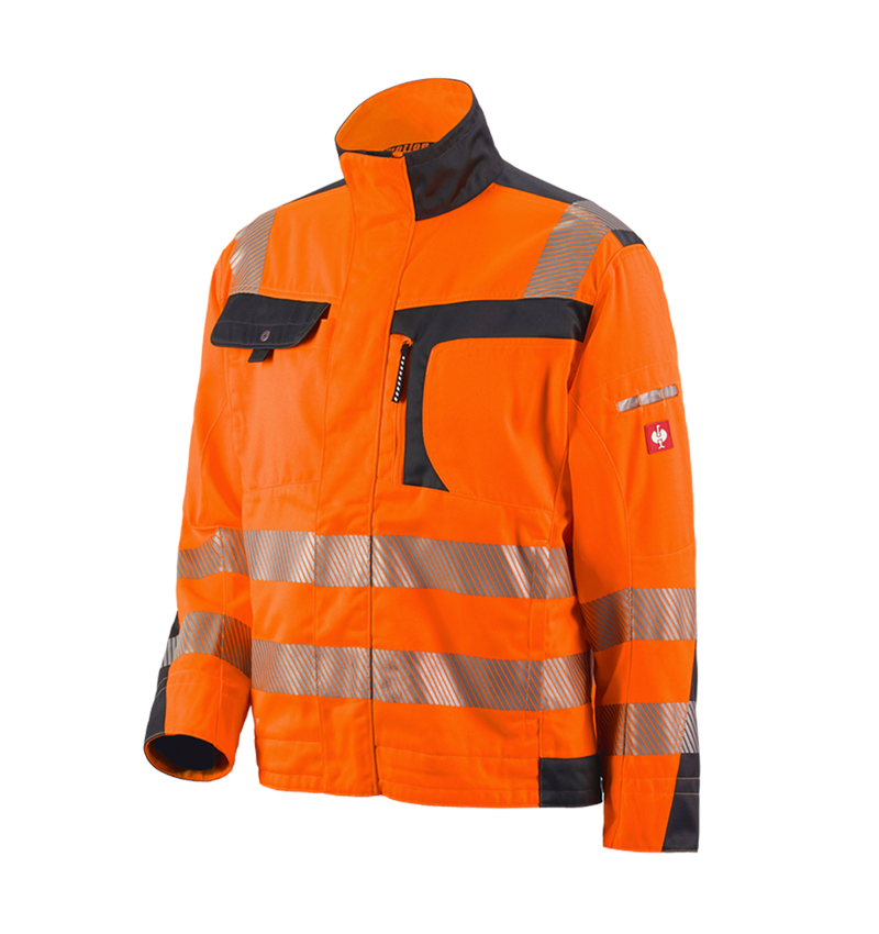 Pracovní bundy: Výstražná bunda e.s.motion + výstražná oranžová/antracit 1