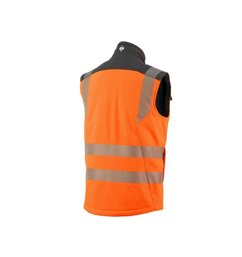 Pracovní vesty: Výstražná softshellová vesta e.s.motion + výstražná oranžová/antracit 1