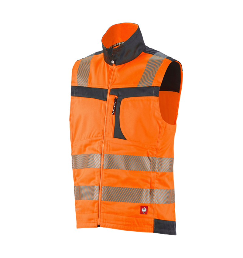 Pracovní vesty: Výstražná vesta e.s.motion + výstražná oranžová/antracit 2