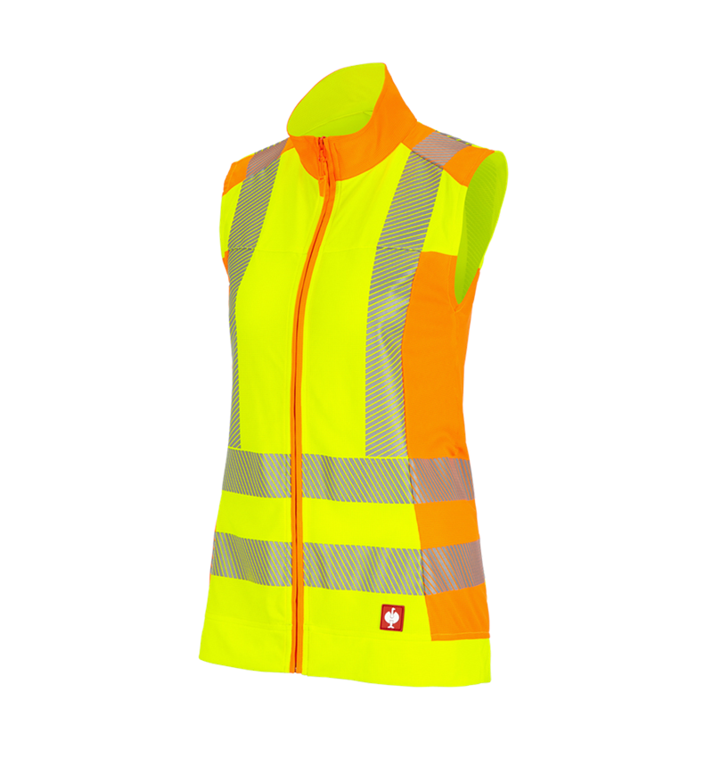 Pracovní vesty: Výstražná funkční vesta e.s.motion 2020, dámské + výstražná žlutá/výstražná oranžová 2