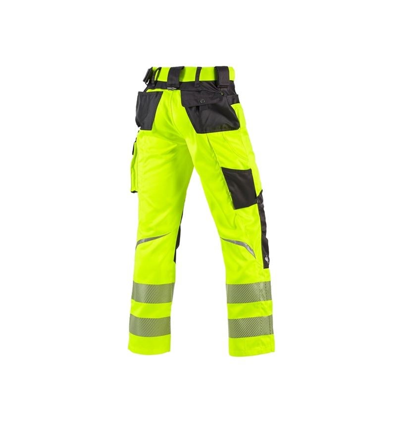 Pracovní kalhoty: Výstražné kalhoty do pasu e.s.motion + výstražná žlutá/antracit 2