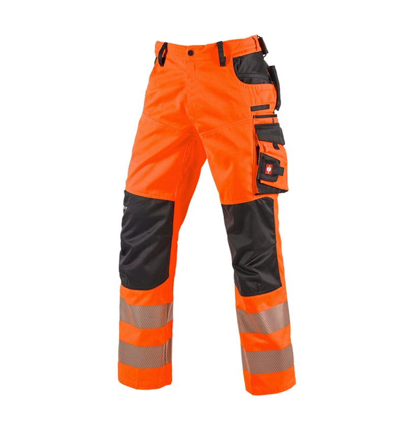 Pracovní kalhoty: Výstražné kalhoty do pasu e.s.motion + výstražná oranžová/antracit