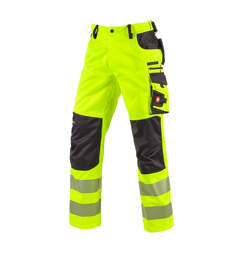 Pracovní kalhoty: Výstražné kalhoty do pasu e.s.motion + výstražná žlutá/antracit 1