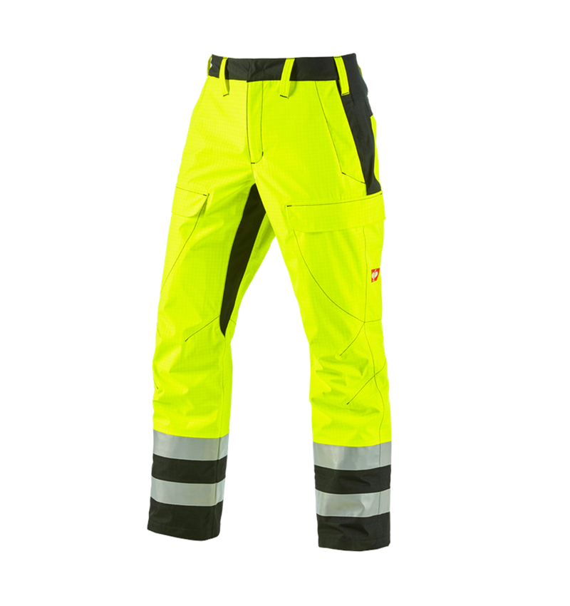 Pracovní kalhoty: e.s. Kalhoty multinorm high-vis + výstražná žlutá/černá 2