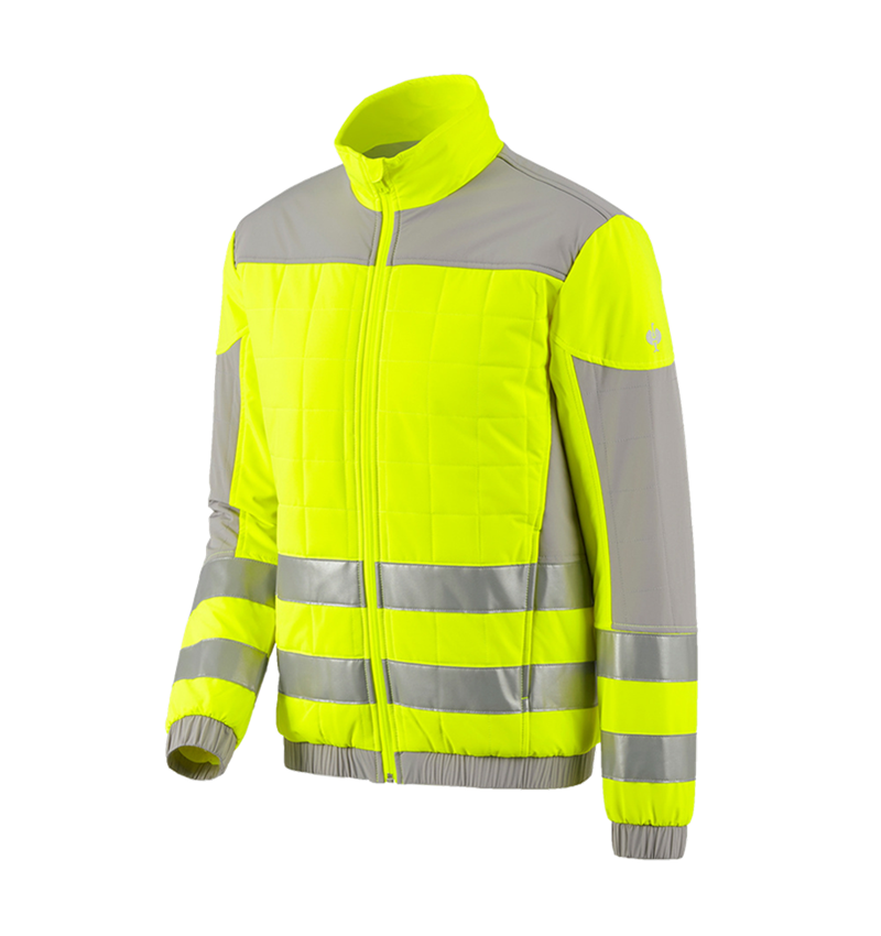 Pracovní bundy: Výstražná bunda e.s.concrete + výstražná žlutá/perlově šedá 2