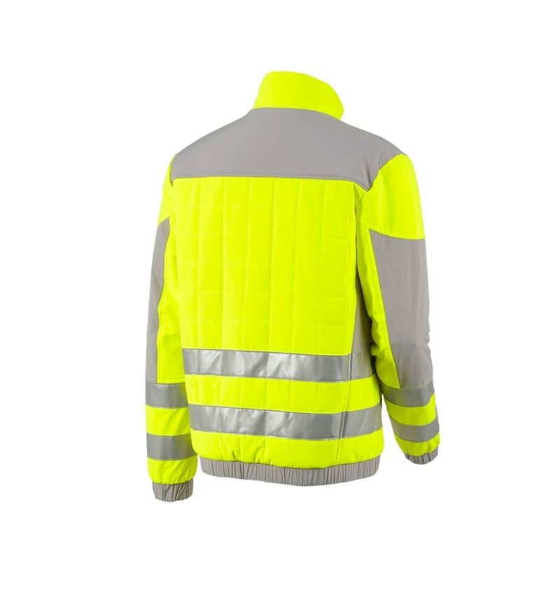 Pracovní bundy: Výstražná bunda e.s.concrete + výstražná žlutá/perlově šedá 3