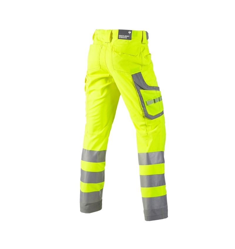 Pracovní kalhoty: Výstražné kalhoty cargo e.s.concrete + výstražná žlutá/perlově šedá 3