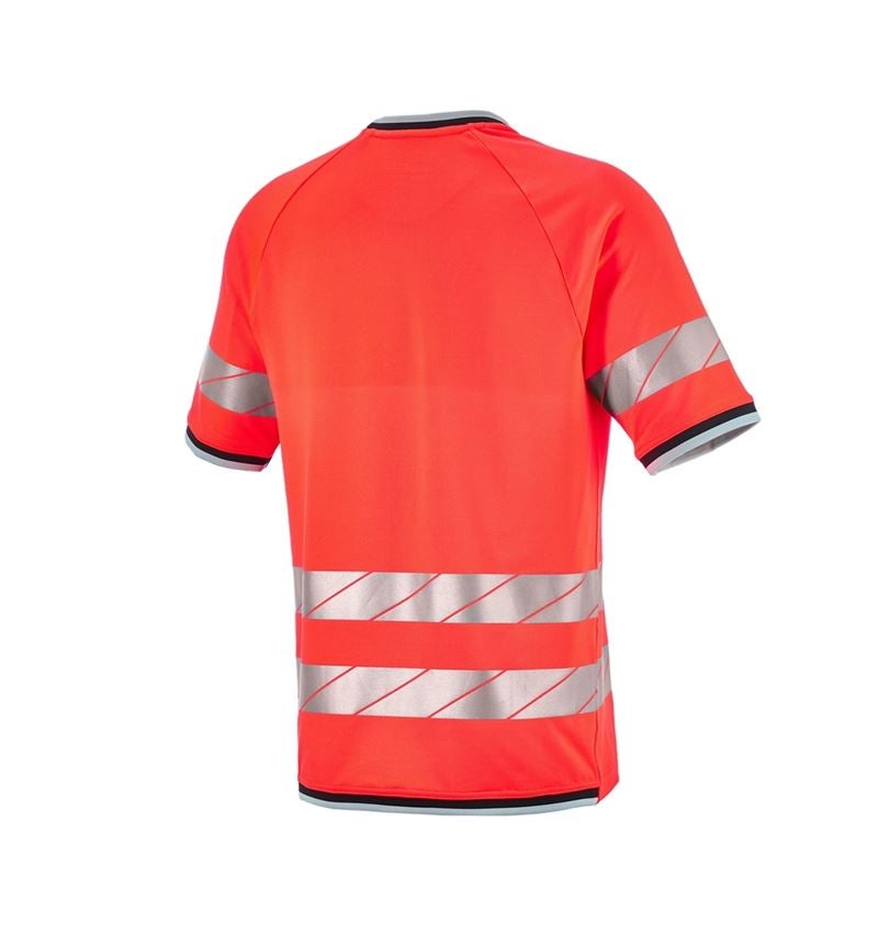 Oděvy: Výstražné funkční tričko e.s.ambition + výstražná červená/černá 7