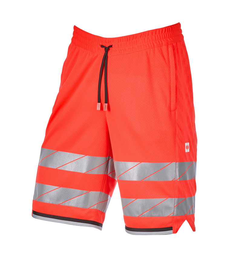Pracovní kalhoty: Výstražné funkční šortky e.s.ambition + výstražná červená/černá 5
